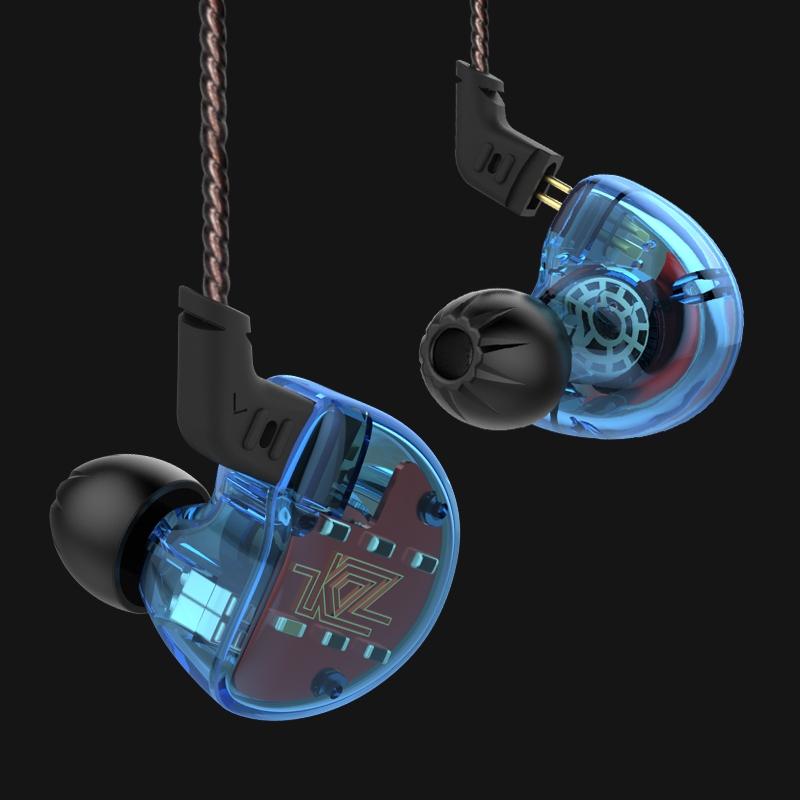 KZ ZS10 HiFi Hybrid Earphone Wired Earbuds showcasing a sleek design with a braided cable and comfortable eartips.